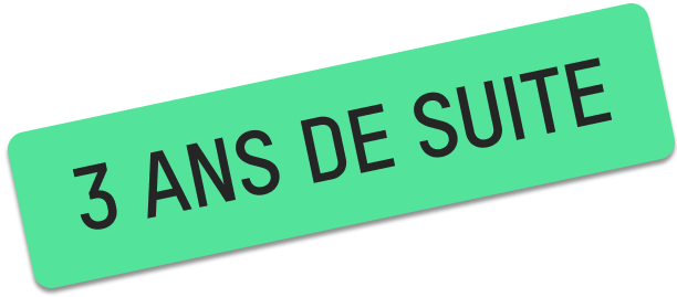 3 ans de suite